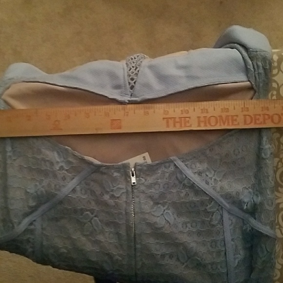 NWT■Baby Blue Lace Tie Back Dress - Picture 7 of 8